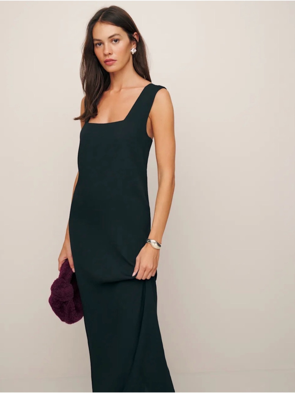 Reformation Vea Dress in Black NWT Sz 8